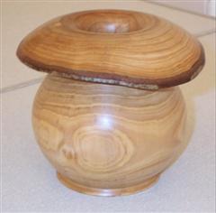 Cherry roll top vase by Pat Hughes